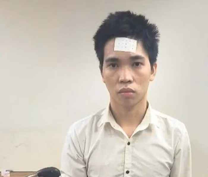 Đối tượng Nguyễn Thọ Phúc lúc bị bắt.