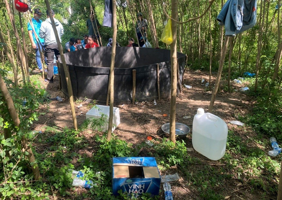 Địa điểm tổ chức đá gà ăn tiền.