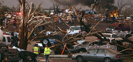 Thành phố Joplin đổ nát vì lốc xoáy	Ảnh: AP