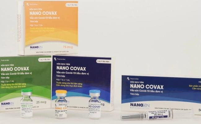 Thông tin trên nhãn và hộp của vắc xin Nanocovax Thông tin trên nhãn và hộp của vắc xin Nanocovax
