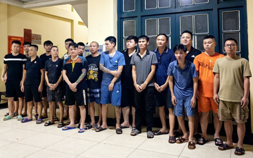 Nhóm đối tượng trong đường dây bị bắt giữ. Ảnh: L.N Nhóm đối tượng trong đường dây bị bắt giữ. Ảnh: L.N