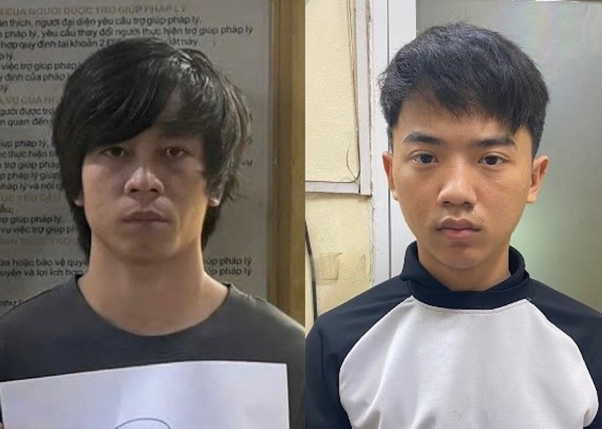 Hai đối tượng An, Huy. Ảnh CACC