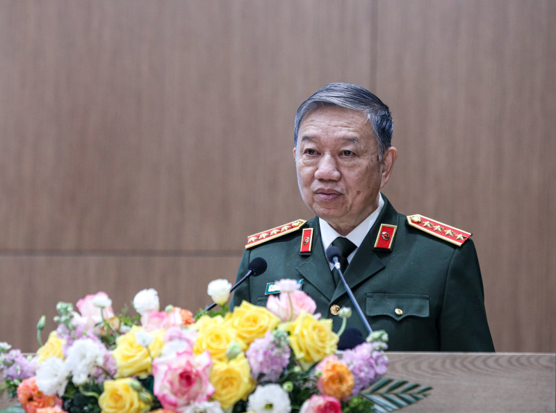 Đại tướng Tô Lâm phát biểu chỉ đạo hội nghị.