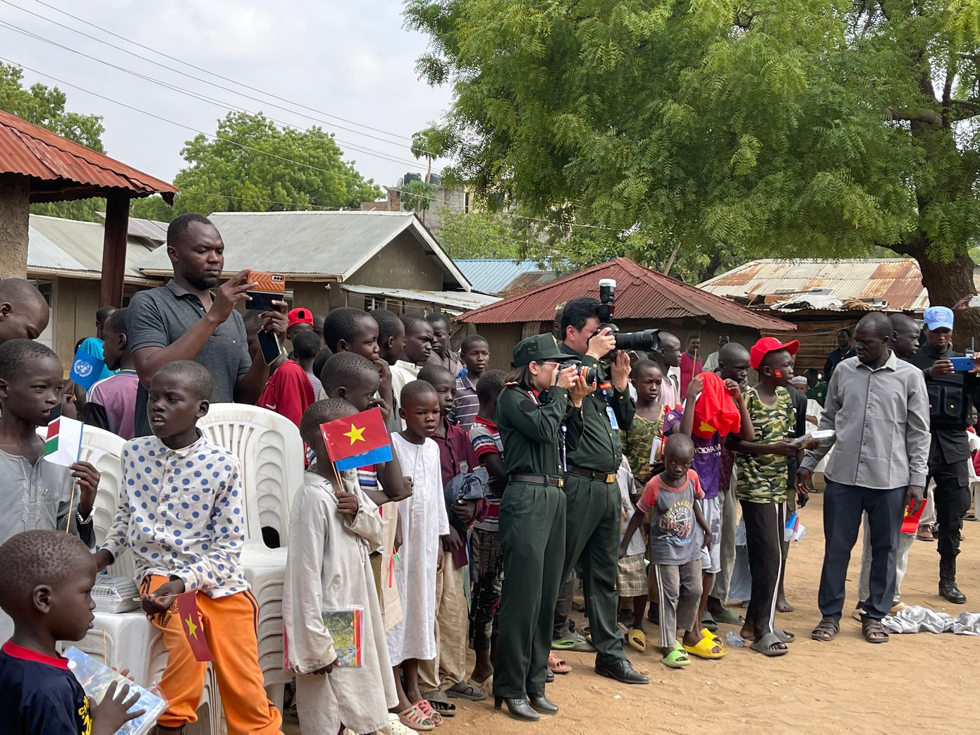 Đoàn công tác tại Nam Sudan.Ảnh: BCA Đoàn công tác tại Nam Sudan.Ảnh: BCA