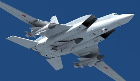 Máy bay ném bom chiến lược Tu-22 của Nga mang tên lửa hành trình chống hạm tầm xa Kh-22 Raduga
