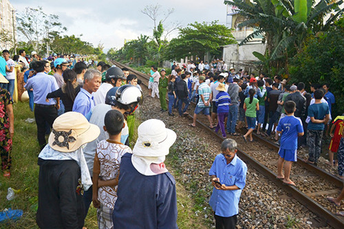  Hiện trường vụ tai nạn khiến bà Nguyễn Thị Lê tử vong. Ảnh: Nguyễn Dương.