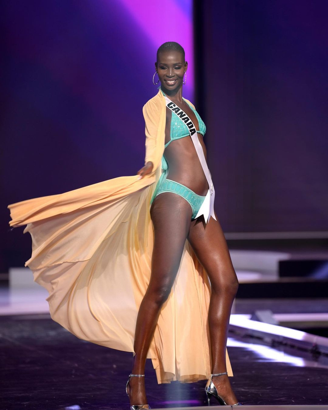 Nova Stevens tại cuộc thi Hoa hậu Hoàn vũ 2020.