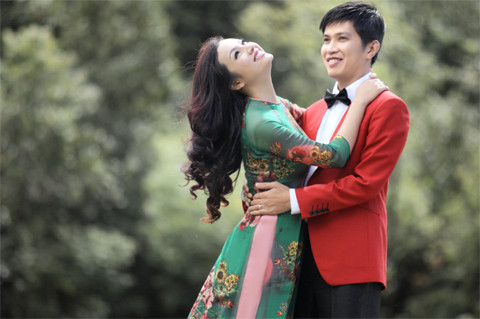 Tân Nhàn và ông xã - ca sĩ Tuấn Anh.