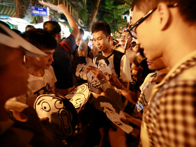 Hình ảnh bộ mặt hài hước của một vận động viên bóng rổ người Trung Quốc được các giới trẻ lựa chọn