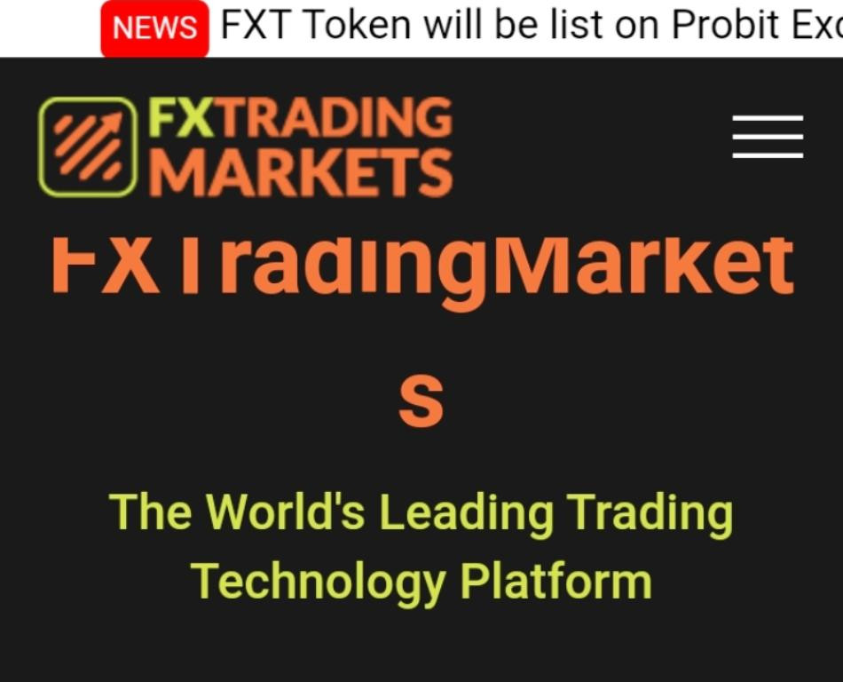 Giao diện của sàn giao dịch Fxtradingmarkets