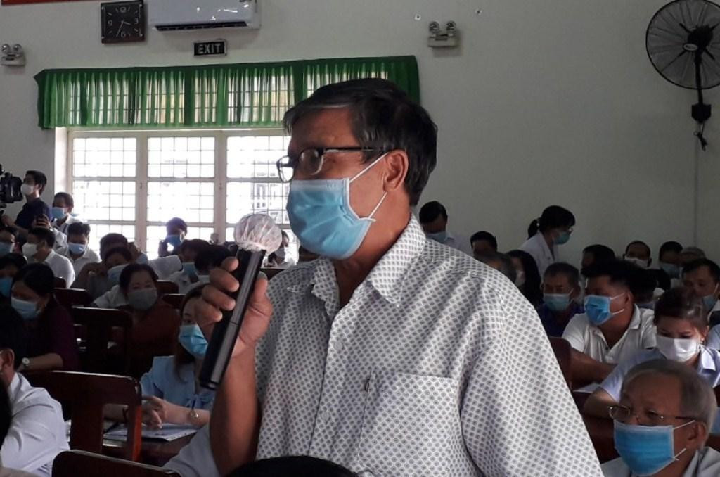 Cử tri huyện Củ Chi đề đạt ý kiến tại hội nghị tiếp xúc với các ứng cử viên Đại biểu Quốc hội khóa XV