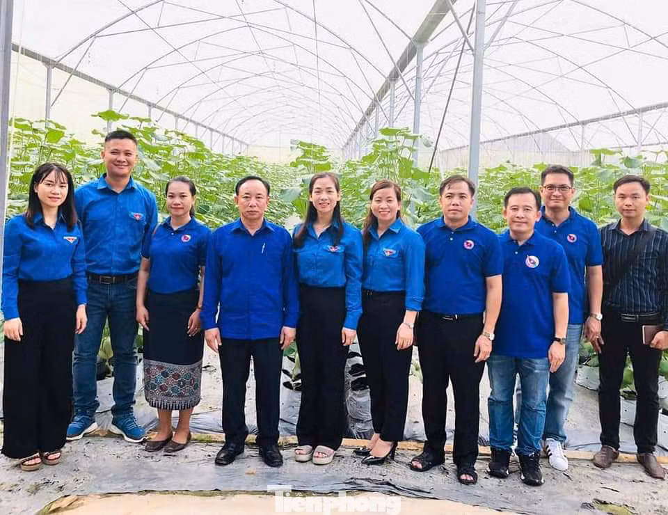 Đoàn viên thanh niên các tỉnh đến thăm mô hình sản xuất của Nguyễn Việt Lâm.