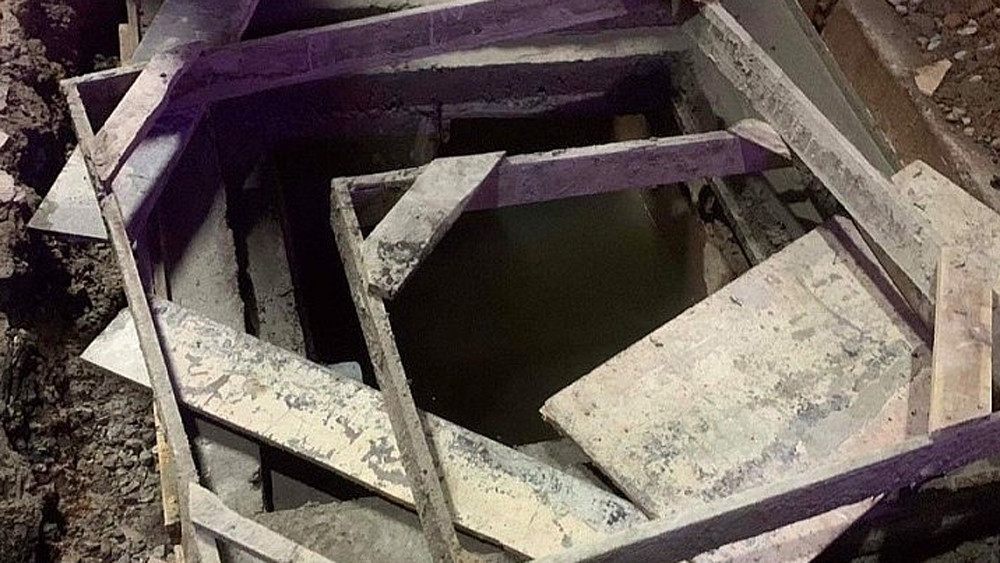 Hố ga nới cháu bé bị rơi