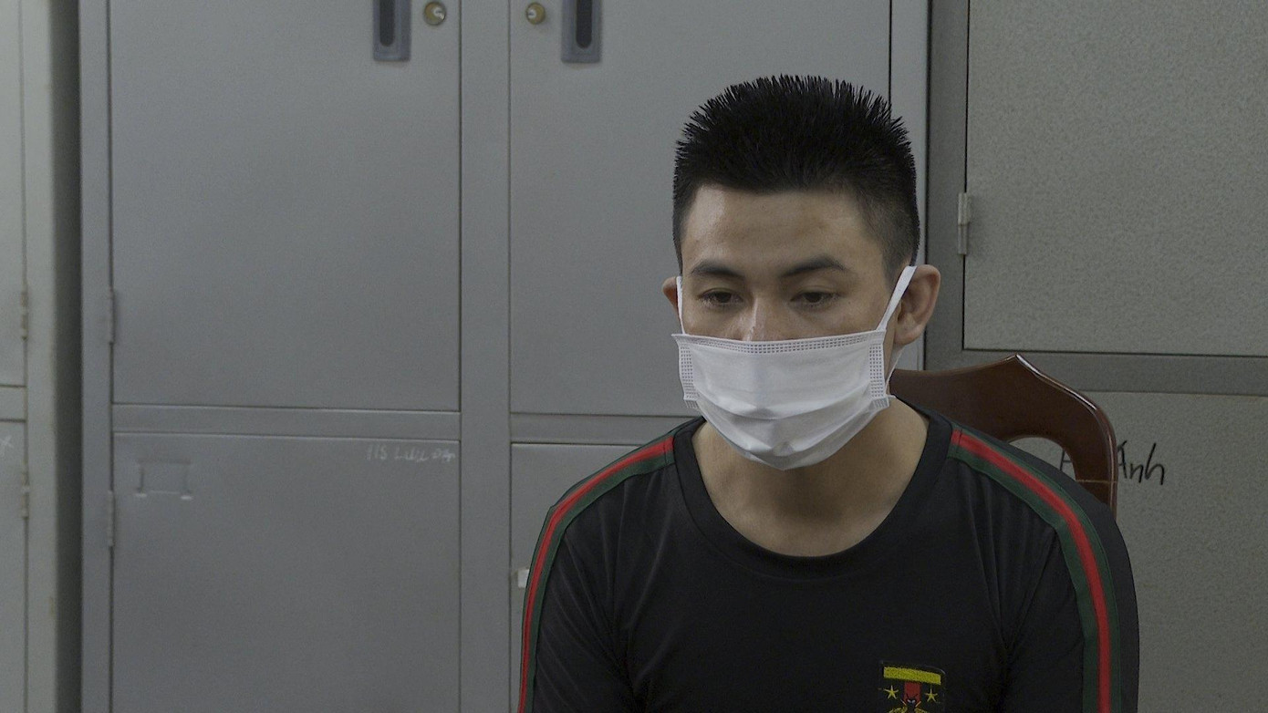 Đối tượng Đức tại cơ quan Công an. Ảnh Công an tỉnh Bắc Giang Đối tượng Đức tại cơ quan Công an. Ảnh Công an tỉnh Bắc Giang