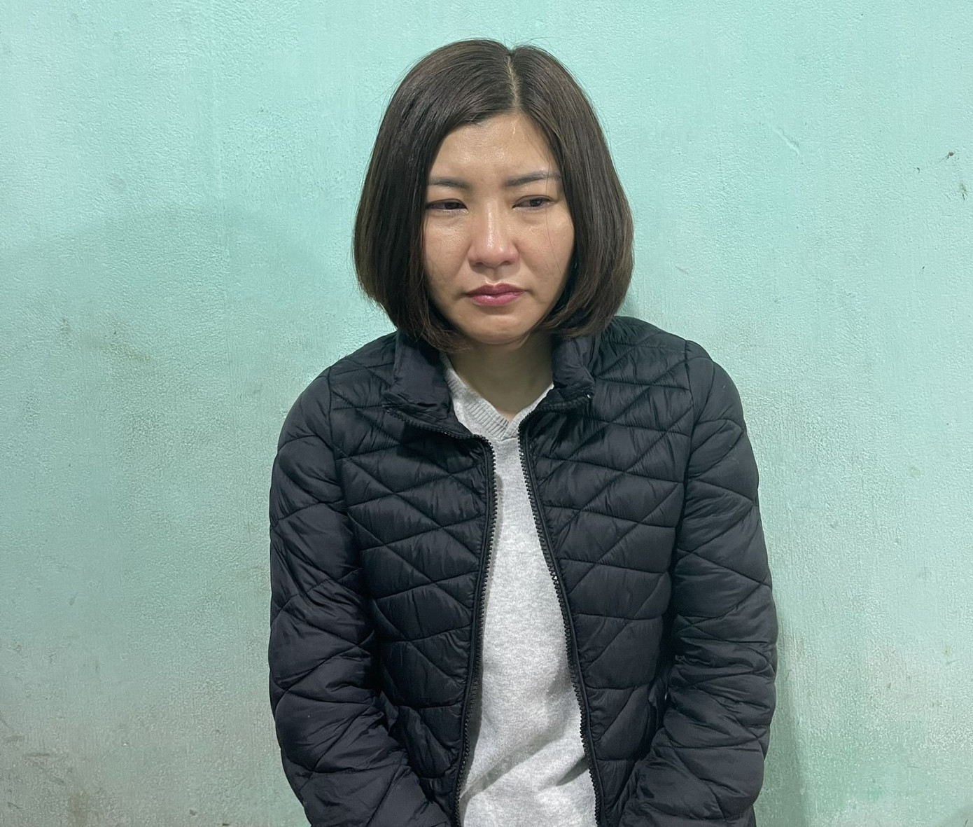 Đối tượng Hằng tại Cơ quan Công an