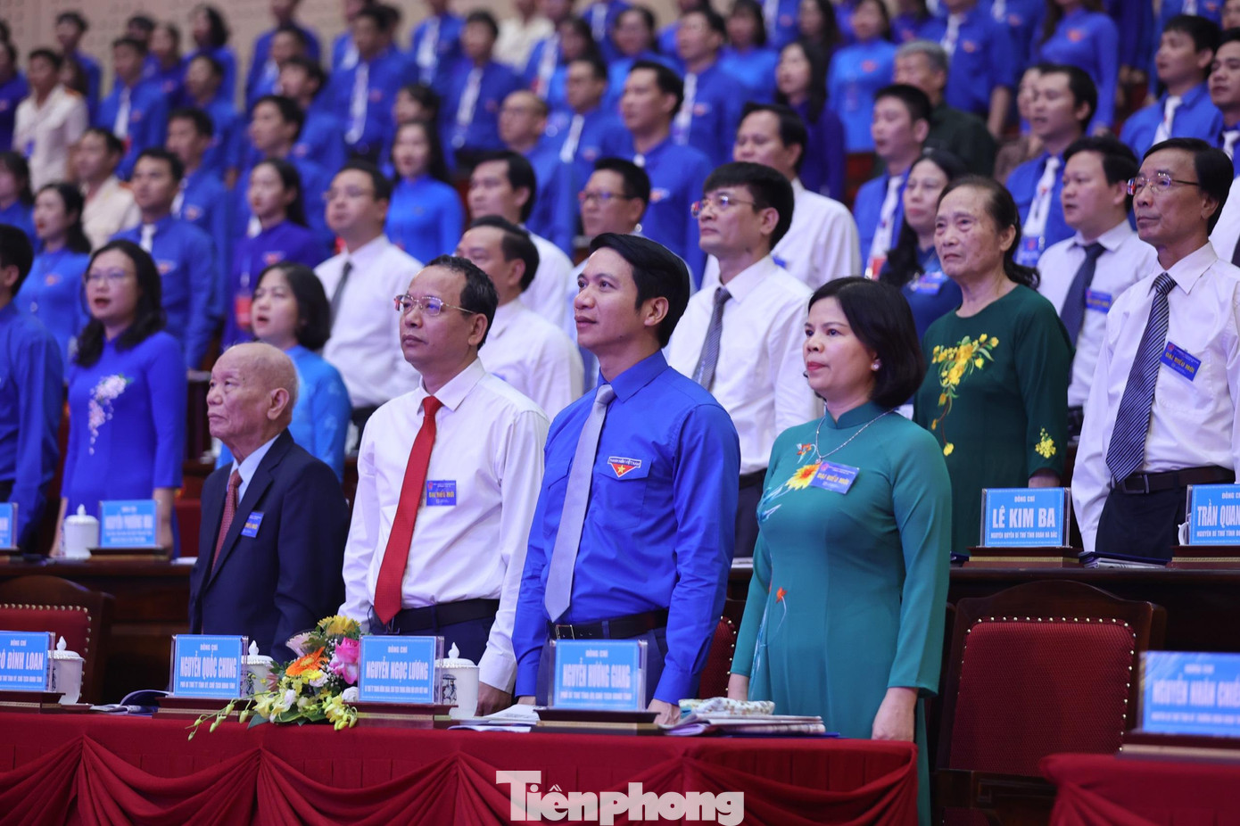 Anh Nguyễn Ngọc Lương, Bí thư thường trực Trung ương Đoàn và lãnh đạo tỉnh Bắc Ninh dự Đại hội đại biểu Đoàn TNCS Hồ Chí Minh tỉnh Bắc Ninh lần thứ XV