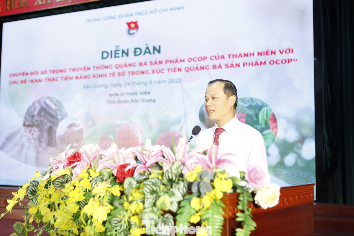 Phó Chủ tịch Thường trực UBND tỉnh Bắc Giang Mai Sơn phát biểu tại diễn đàn.Ảnh: Nguyễn Thắng. Phó Chủ tịch Thường trực UBND tỉnh Bắc Giang Mai Sơn phát biểu tại diễn đàn.Ảnh: Nguyễn Thắng.