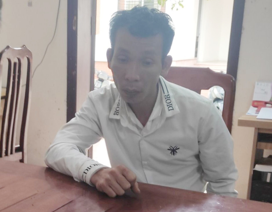 Đối tượng Toản tại Cơ quan Công an