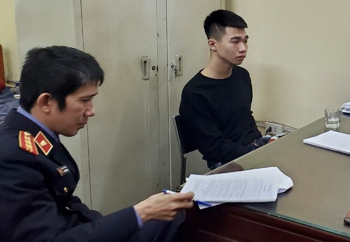 Đối tượng Tuấn tại Cơ quan Công an