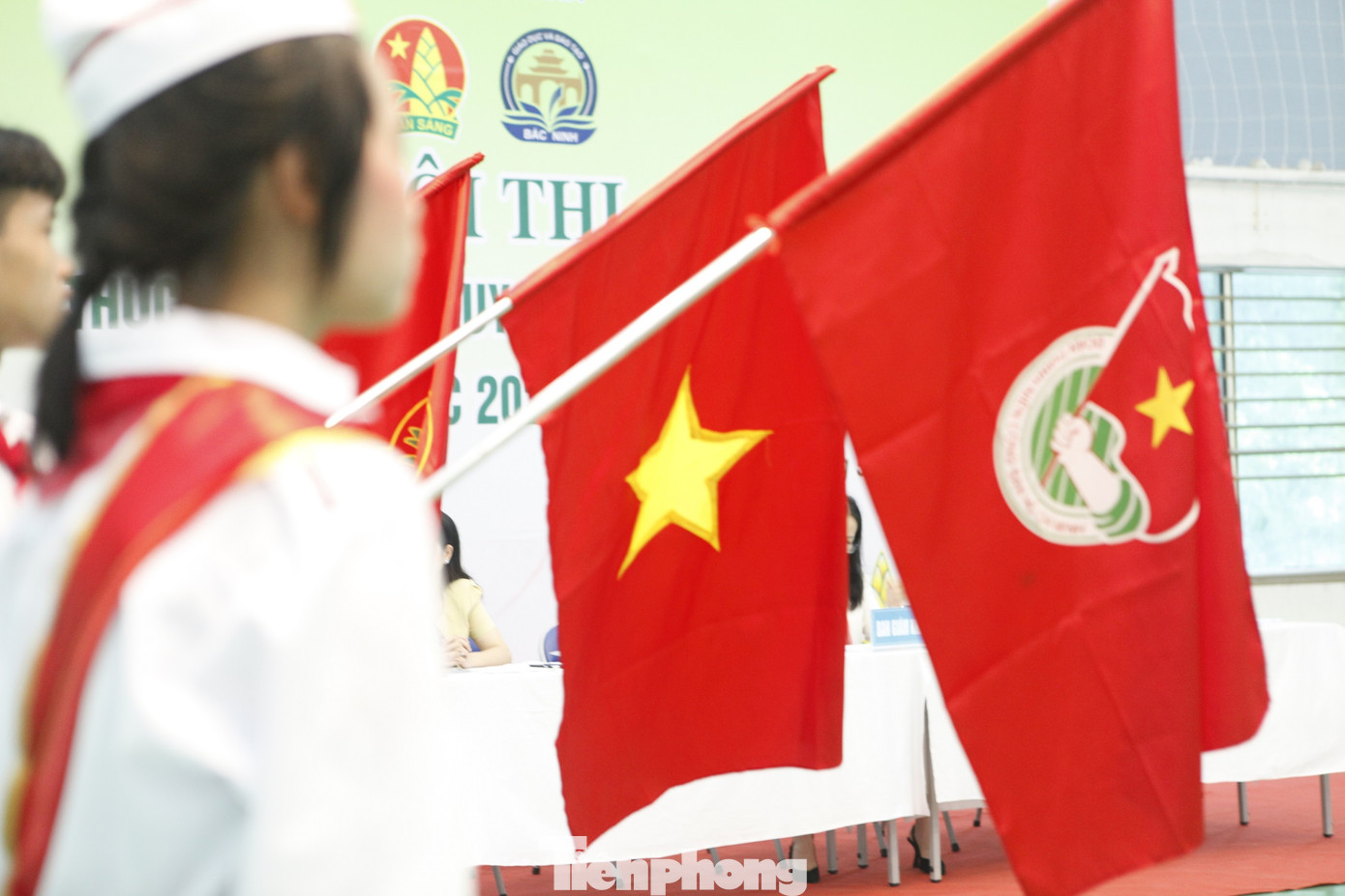 Hội thi mang lại không khí sôi nổi cho các em đội viên. Ảnh Nguyễn Thắng