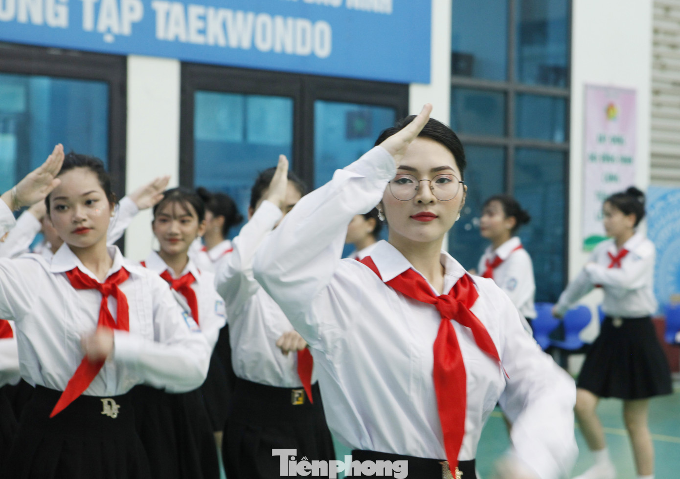 Hội thi là dịp biểu dương lực lượng đội viên. Ảnh: Nguyễn Thắng