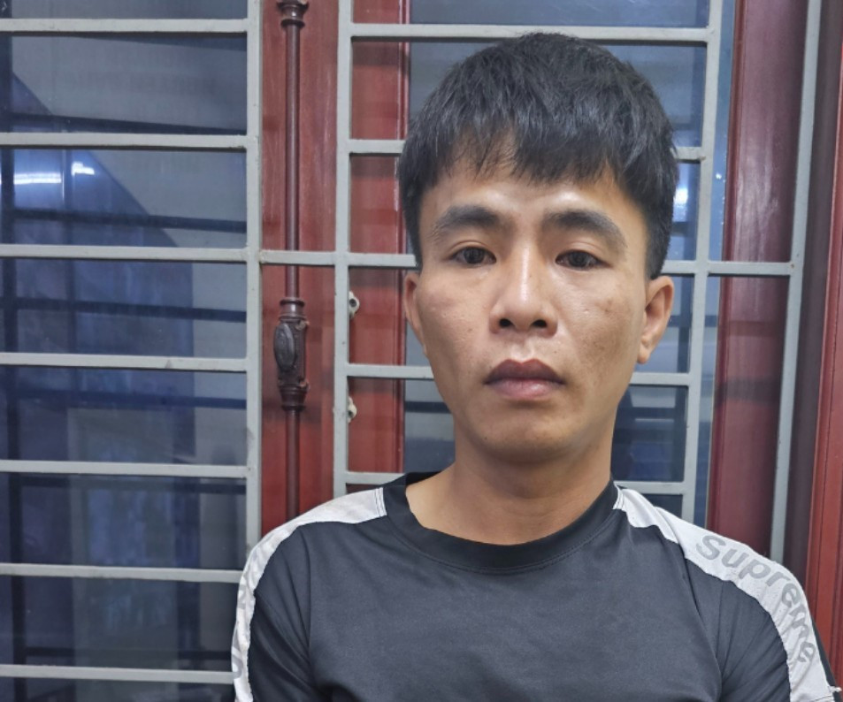 Đối tượng Huy tại Cơ quan Công an. Đối tượng Huy tại Cơ quan Công an.