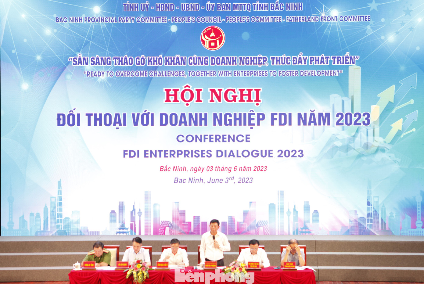 Tỉnh Bắc Ninh tổ chức hội nghị đối thoại với doanh nghiệp FDI. Ảnh: Nguyễn Thắng.