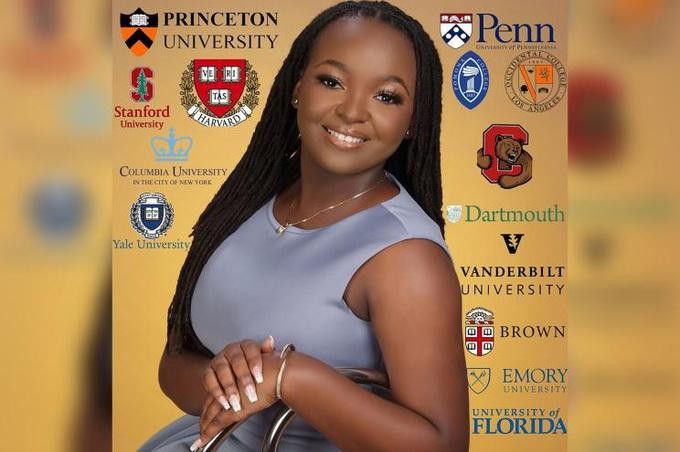 Ashley Adirika đã trúng tuyển tất cả ́8 trường thuộc nhóm Ivy League, gồm: Brown, Columbia, Cornell, Dartmouth, Harvard, Penn, Princeton và Yale (Ảnh: Instagram nhân vật). Ashley Adirika đã trúng tuyển tất cả ́8 trường thuộc nhóm Ivy League, gồm: Brown, Columbia, Cornell, Dartmouth, Harvard, Penn, Princeton và Yale (Ảnh: Instagram nhân vật).