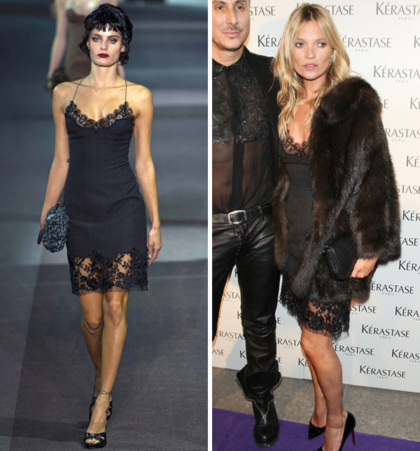 Trong thiết kế váy ren ngắn gợi cảm hiệu Marc Jacobs, Kate Moss thu hút mọi ống kính máy ảnh tại đêm tiệc của L’Oreal Kérastase Paris vừa diễn ra tại London