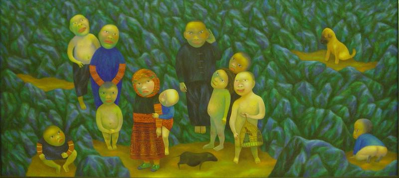 "Mầm đá" của Vũ Cương, Huy chương Vàng Triển lãm Mỹ thuật toàn quốc, bị quy kết ảnh hưởng Trung Quốc.