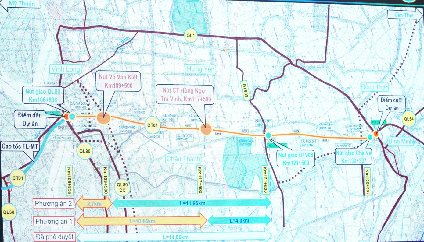 Bản đồ vị trí hai nút giao dự kiến bổ sung (Ảnh: Hữu Khoa).
