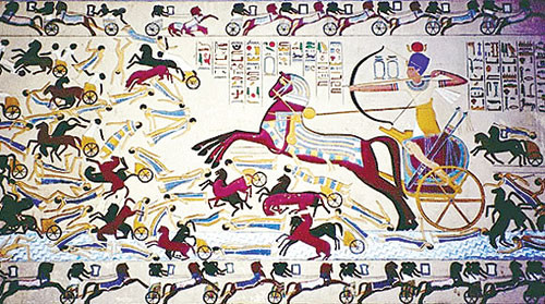 Cuộc chiến giữa người Hyksos với người Ai Cập phản ánh trên hình khắc. Ảnh: Wikipedia