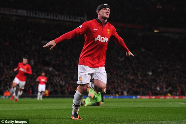 Rooney ăn mừng bàn thắng thứ 200 cho M.U