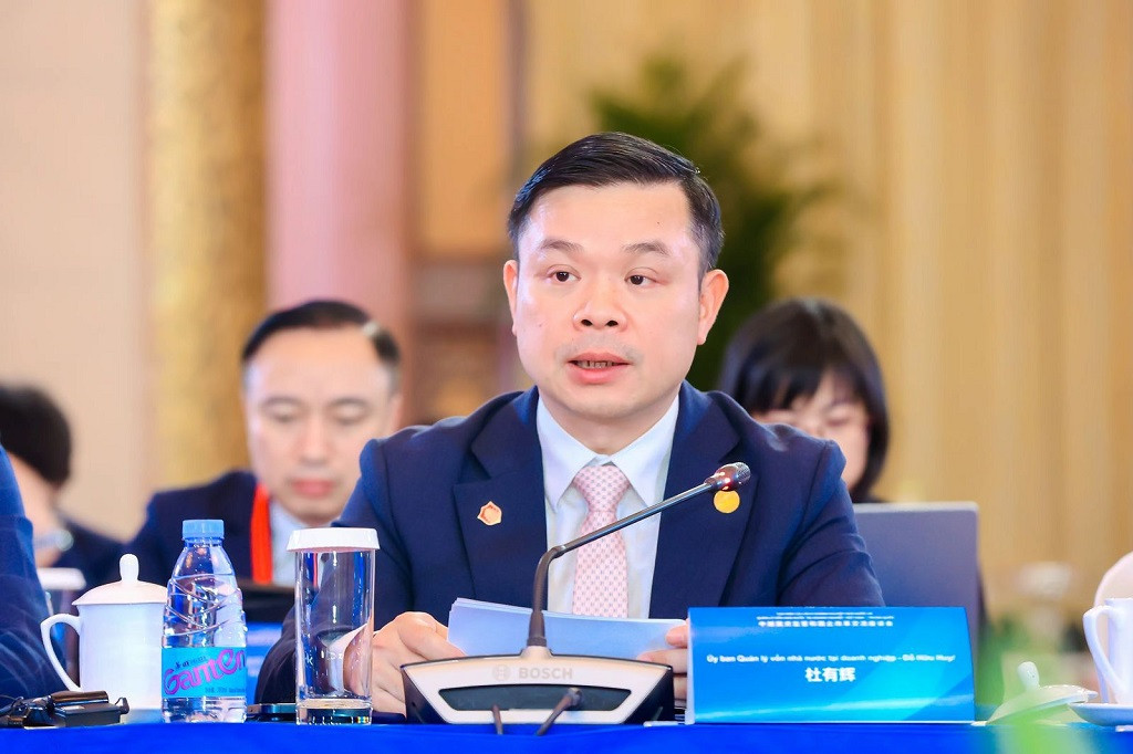 Ông Đỗ Hữu Huy - Phó Chủ tịch Ủy ban Quản lý vốn nhà nước tại doanh nghiệp - phát biểu tại tọa đàm.