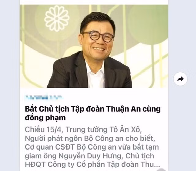 Ảnh ông Nguyễn Duy Hưng, Chủ tịch HĐQT Chứng khoán SSI, bị nhầm lẫn trên một trang báo khiến các nhà đầu tư chứng khoán và cổ đông của doanh nghiệp này lo lắng.
