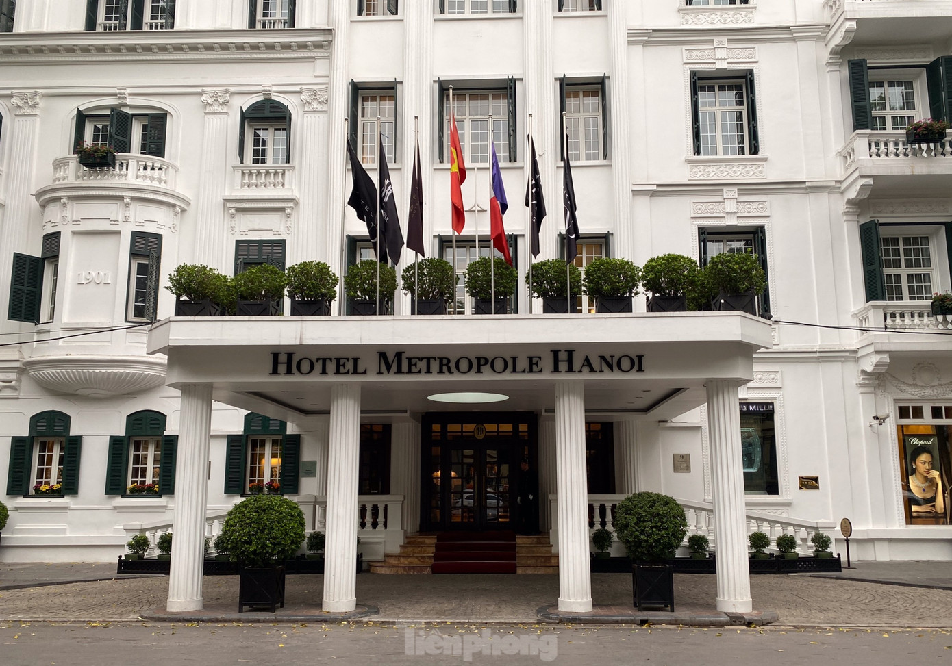 Mặt tiền khách sạn Metropole Hanoi. Ảnh: An Trần.