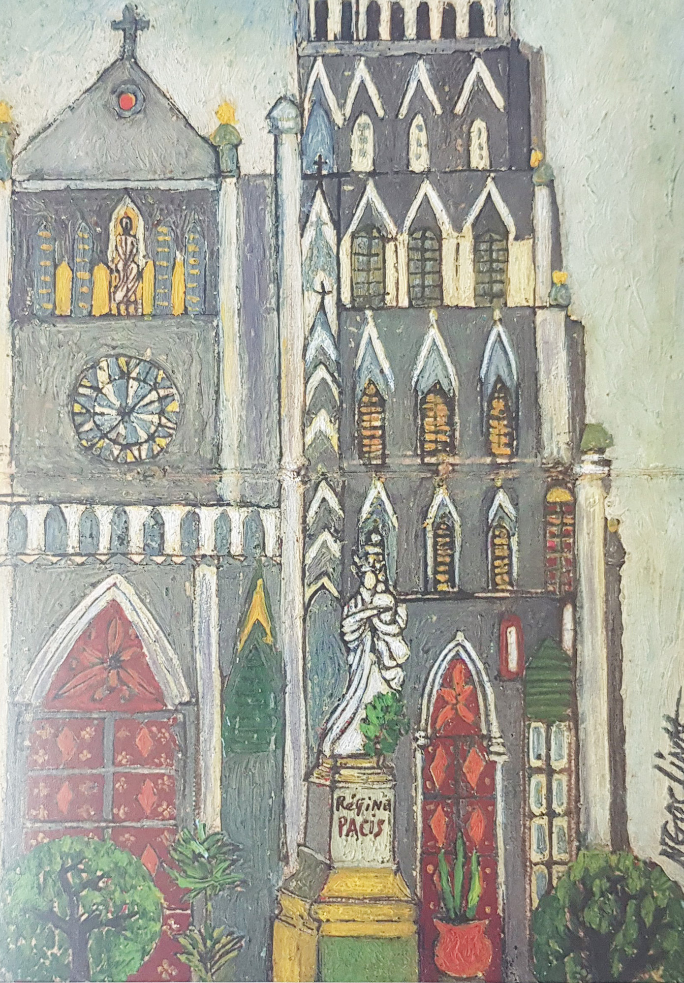 Nhờ thờ Lớn. Tranh: Ngọc Linh.