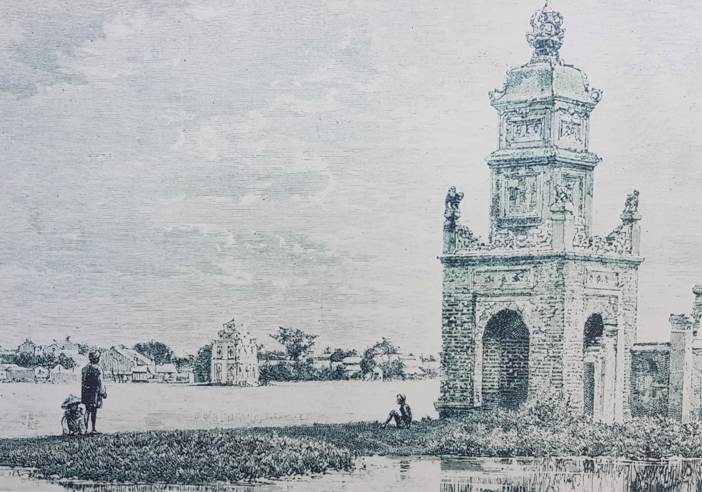 Tháp Hoà Phong, di tích cuối cùng của chùa Báo Ân gần hồ Gươm còn giữ được đến ngày nay Tháp Hoà Phong, di tích cuối cùng của chùa Báo Ân gần hồ Gươm còn giữ được đến ngày nay