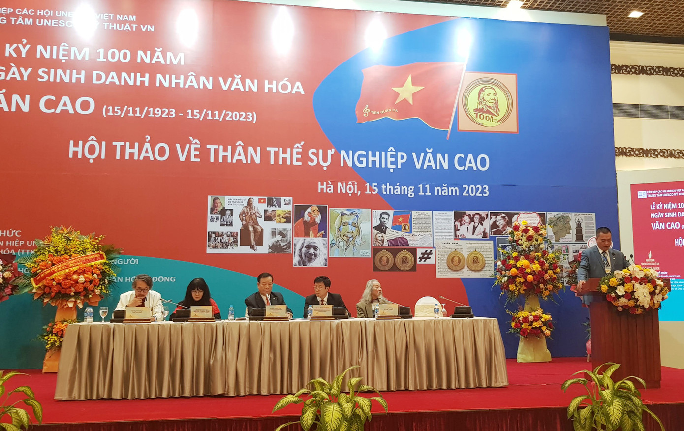 Hội thảo về thân thế, sự nghiệp nhạc sĩ Văn Cao Ảnh: Kiến Nghĩa. Hội thảo về thân thế, sự nghiệp nhạc sĩ Văn Cao Ảnh: Kiến Nghĩa.