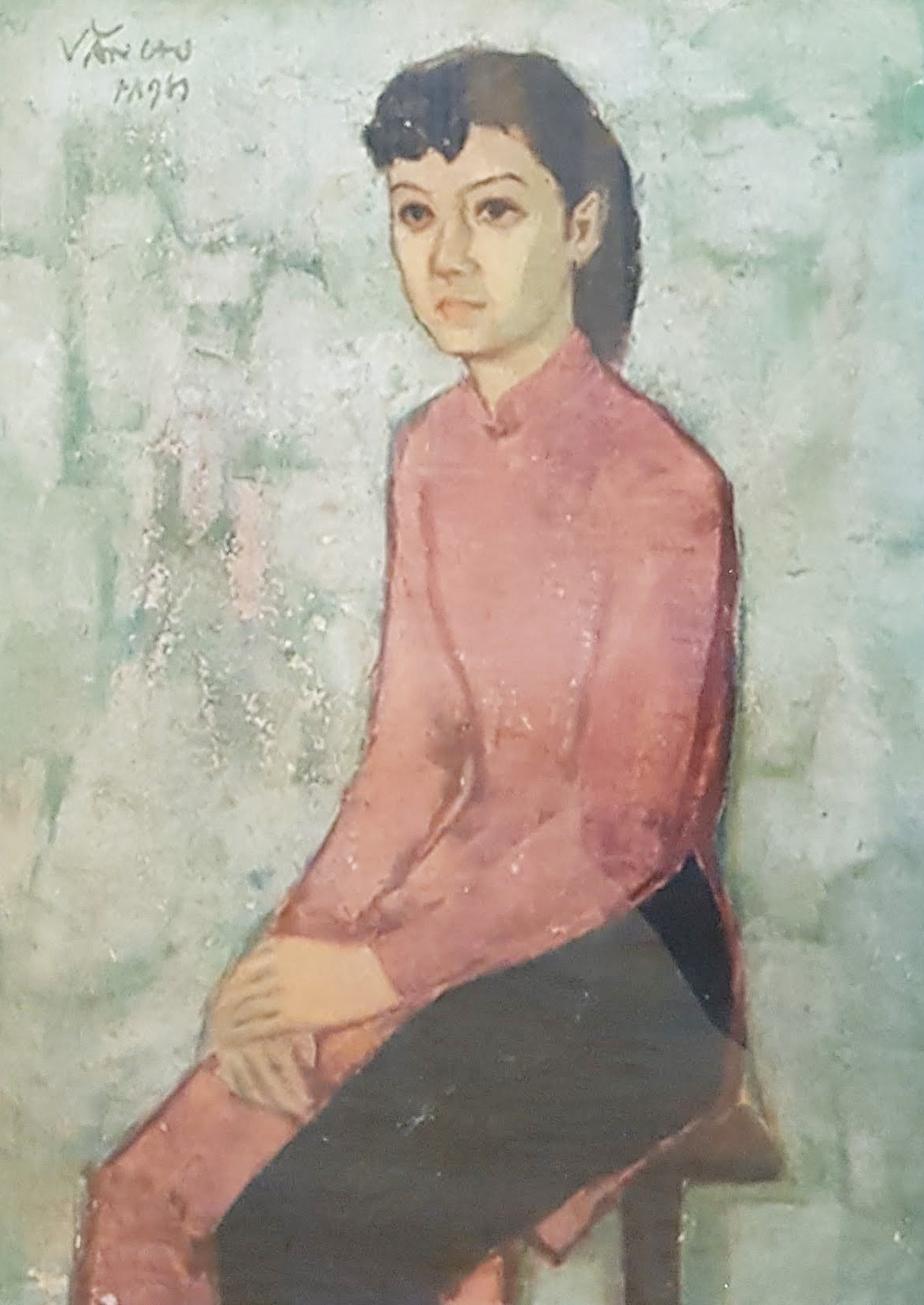 Nhạc sĩ Văn Cao vẽ chân dung vợ, bà Nghiêm Thúy Băng. Nhạc sĩ Văn Cao vẽ chân dung vợ, bà Nghiêm Thúy Băng.