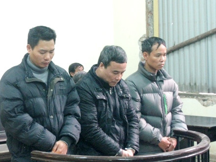 Các bị cáo trong phiên tòa