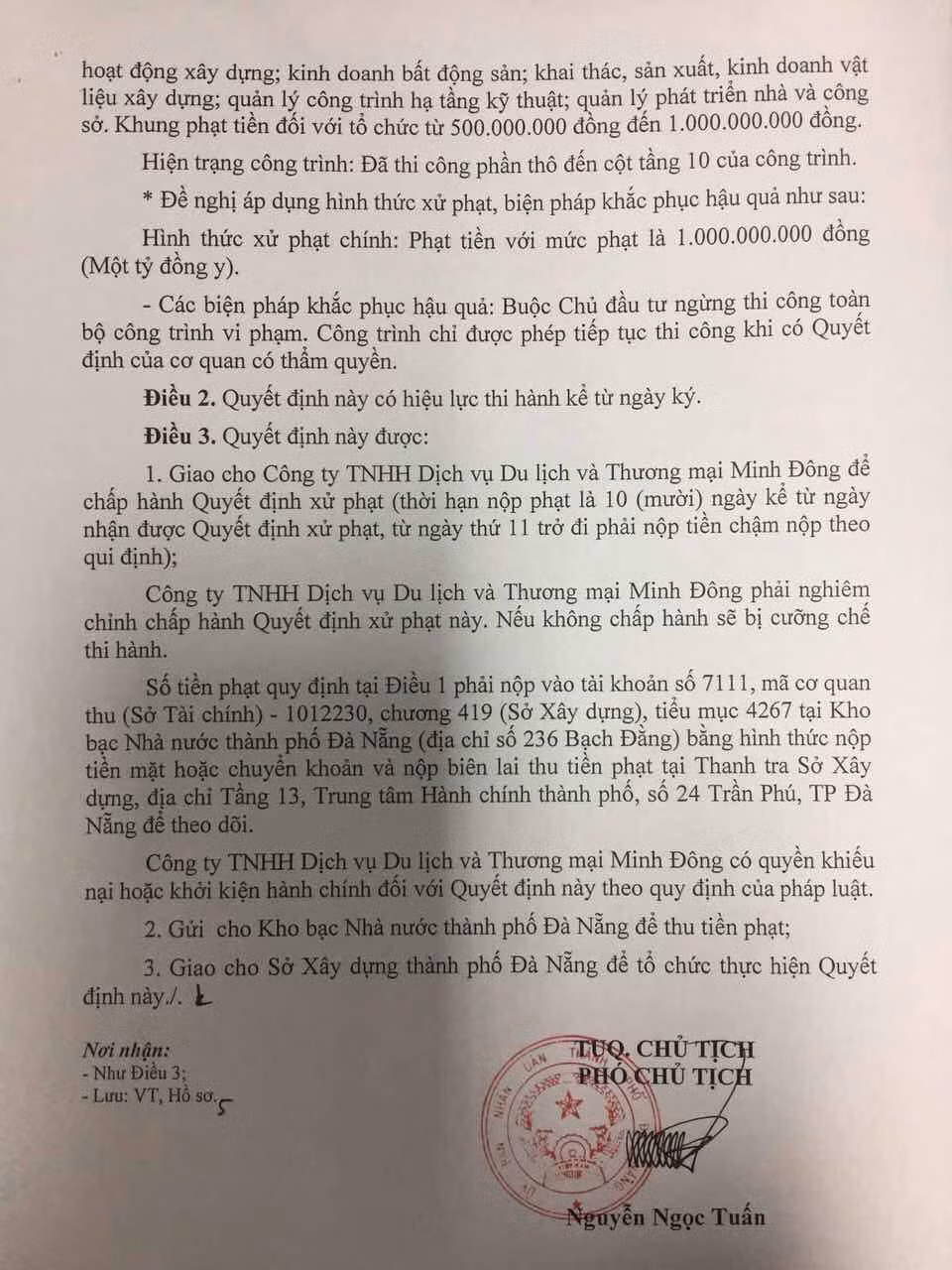 Phạt 1 tỷ đồng khách sạn xây 'chui' 10 tầng ở Đà Nẵng ảnh 2