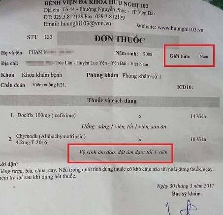 Khám đau răng, bé trai 9 tuổi được kê thuốc... đặt âm đạo ảnh 1