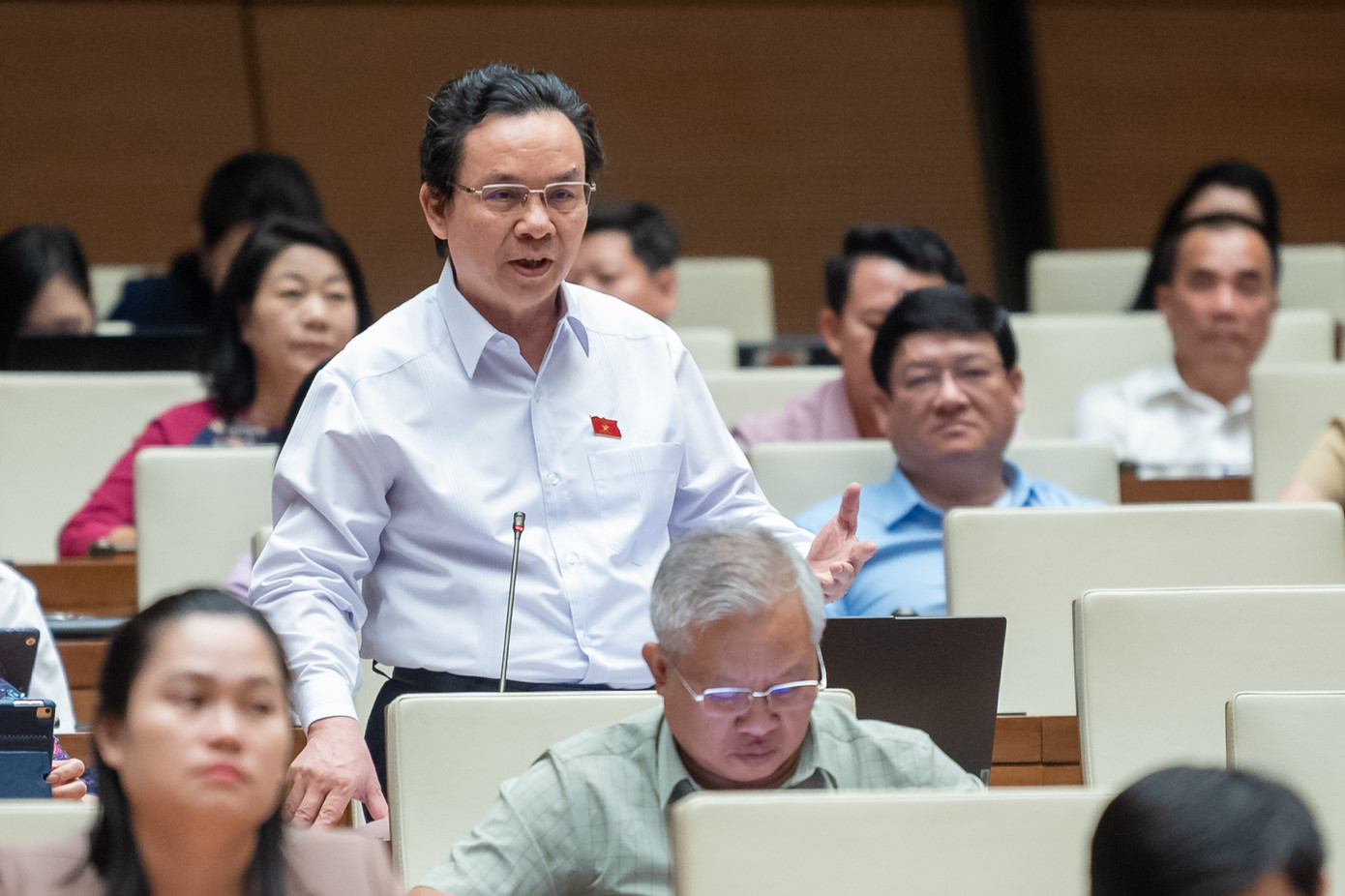 ĐBQH Hoàng Văn Cường (Hà Nội). Ảnh Như Ý