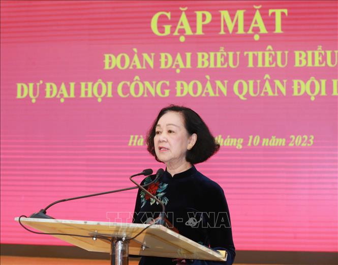 Thường trực Ban Bí thư Trương Thị Mai. Ảnh TTXVN Thường trực Ban Bí thư Trương Thị Mai. Ảnh TTXVN