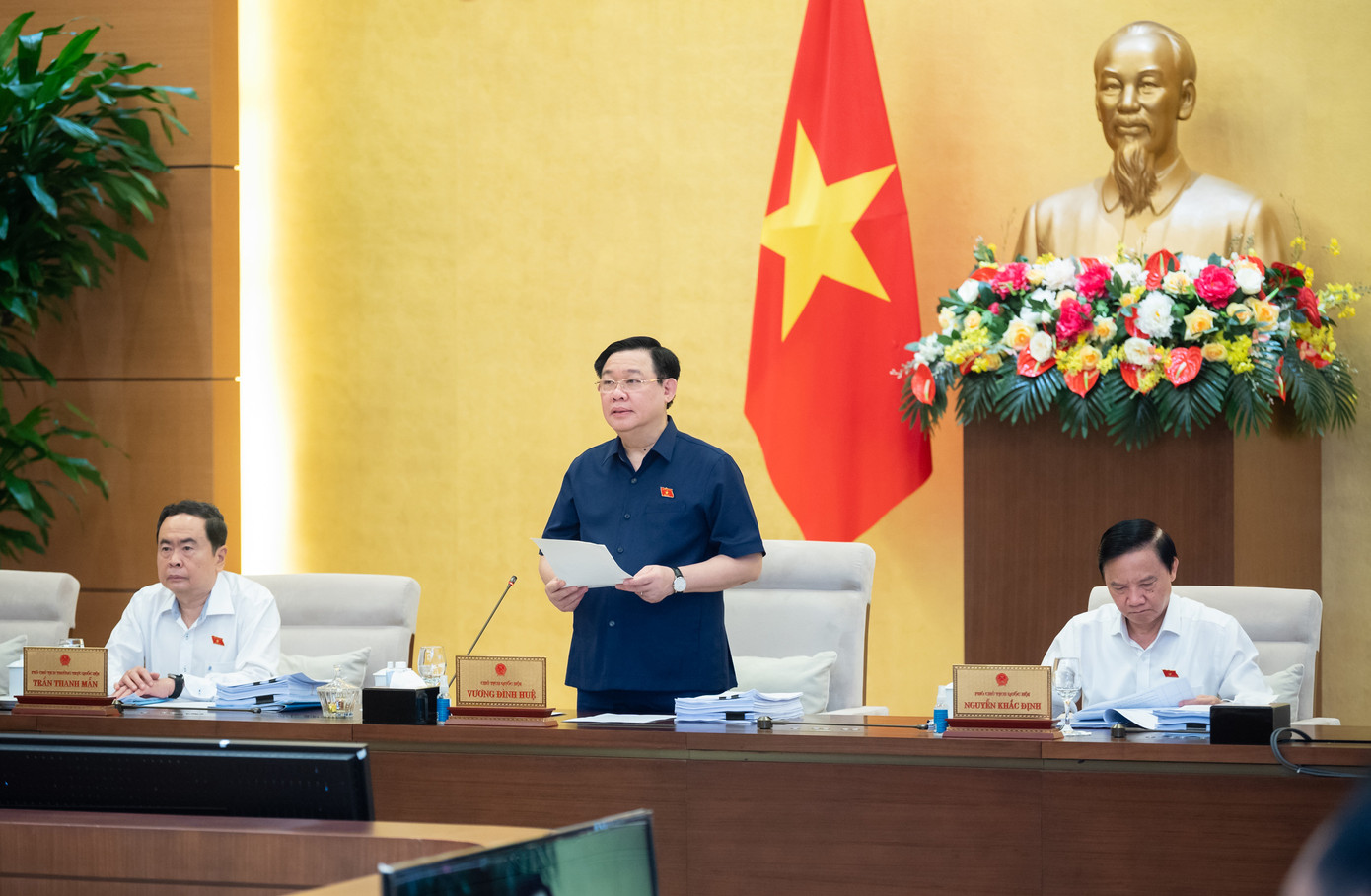 Chủ tịch Quốc hội Vương Đình Huệ phát biểu khai mạc phiên họp Chủ tịch Quốc hội Vương Đình Huệ phát biểu khai mạc phiên họp