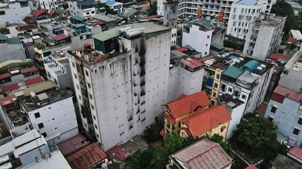 Vụ cháy chung cư mini ở phố Khương Hạ, phường Khương Đình, quận Thanh Xuân, Hà Nội, ngày 12/9, khiến 56 người tử vong