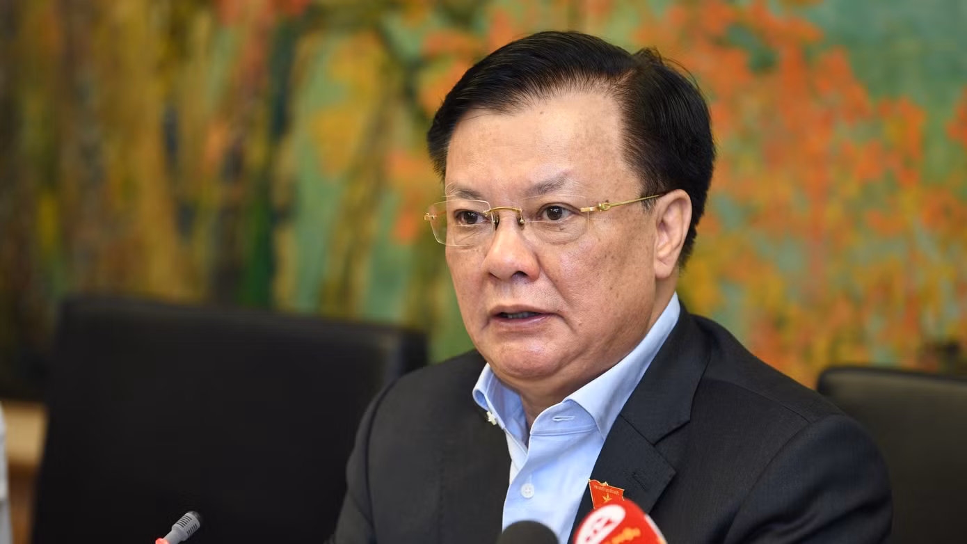 Bí thư Thành uỷ Hà Nội Đinh Tiến Dũng. Ảnh Như Ý