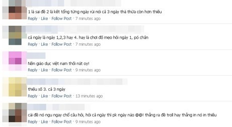 Nhiều nhận xét đều cho rằng đề toán khó hiểu. Bài viết: http://news.zing.vn/Nguoi-lon-giat-minh-truoc-de-toan-tu-doan-post358291.html#home_cate.tinmoi Nguồn Zing News 