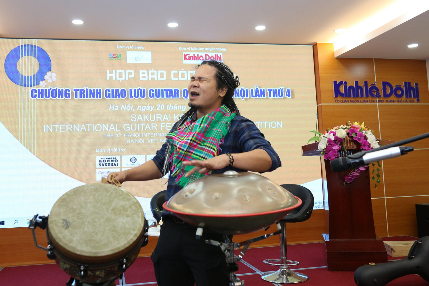 Nghệ sĩ bộ gõ Trần Xuân Hòa. Ảnh: BTC. Nghệ sĩ bộ gõ Trần Xuân Hòa. Ảnh: BTC.